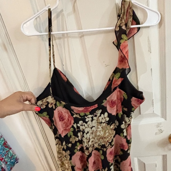 American Vintage Black  Floral Maxi Dress so pretty y2k - Picture 7 of 9